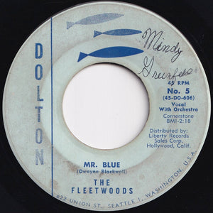 Fleetwoods - Mr. Blue / You Mean Everything To Me (7 inch Record / Used)
