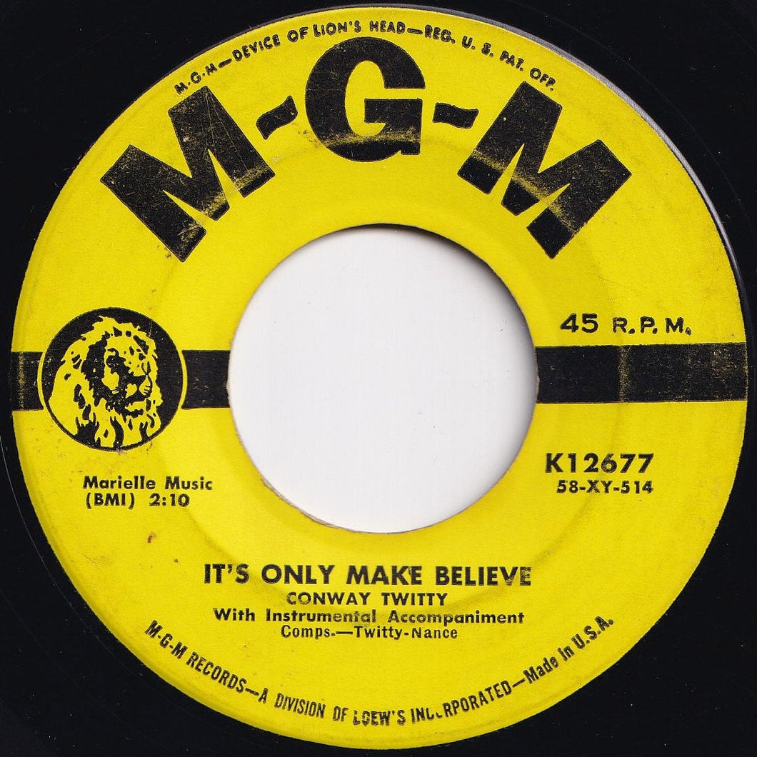 Conway Twitty - It's Only Make Believe / I'll Try (7 inch Record / Used)