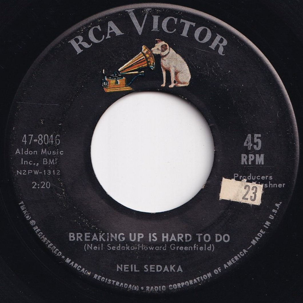 Neil Sedaka - Breaking Up Is Hard To Do / As Long As I Live (7 inch Record / Used)