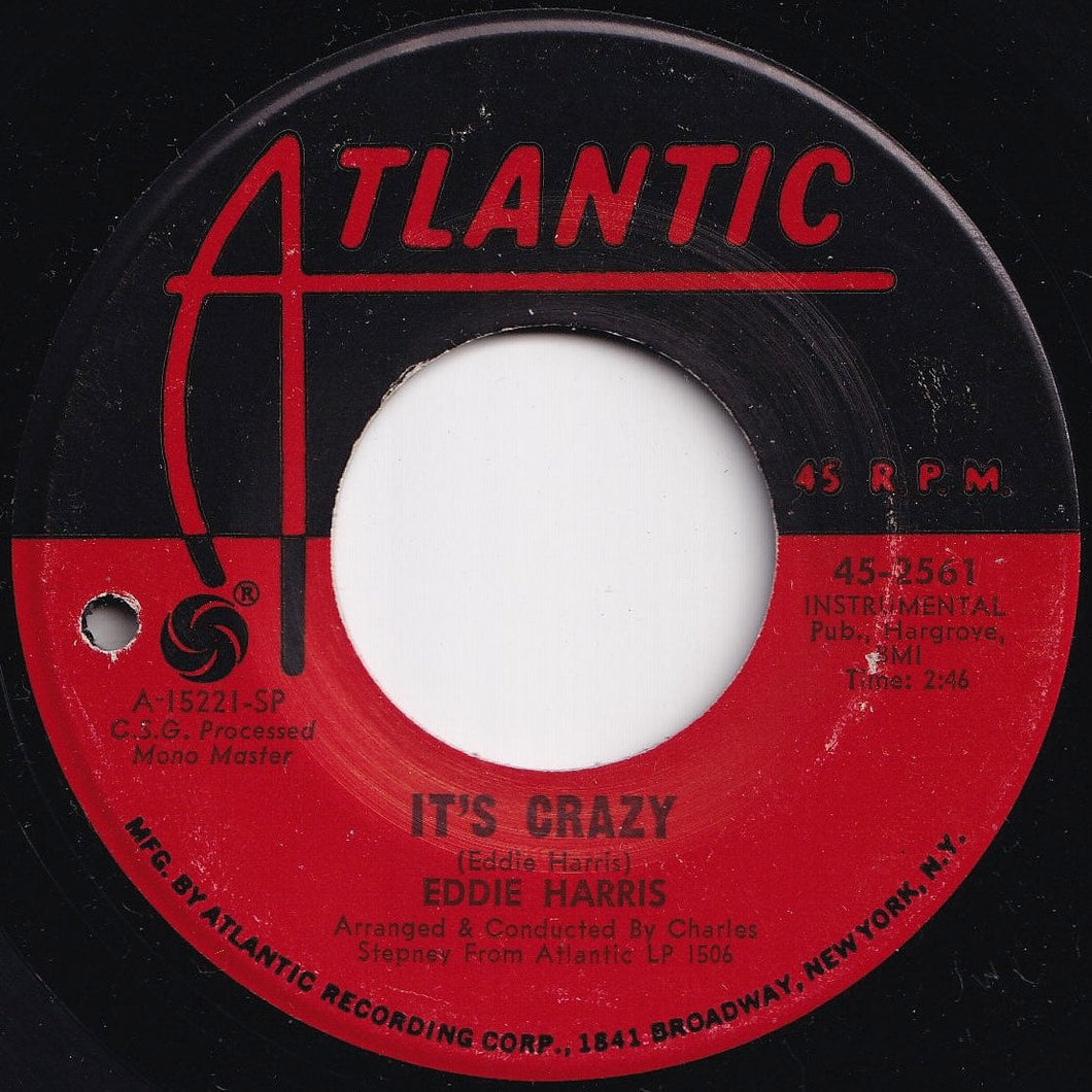 Eddie Harris - It's Crazy / Live Right Now (7 inch Record / Used)