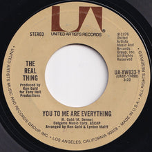 画像をギャラリービューアに読み込む, Real Thing - You To Me Are Everything / Keep An Eye (On Your Best Friend) (7 inch Record / Used)
