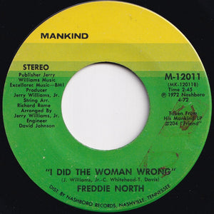 Freddie North - Sweeter Than Sweetness / I Did The Woman Wrong (7 inch Record / Used)