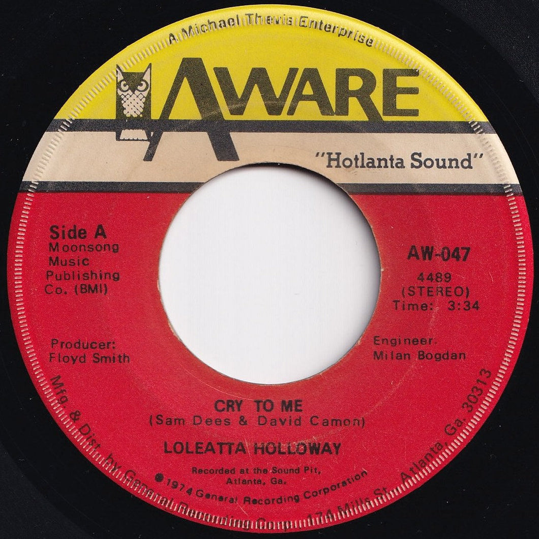 Loleatta Holloway - Cry To Me / So Can I (7 inch Record / Used)