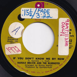 Harold Melvin And The Bluenotes - If You Don't Know Me By Now / I Miss You (Part I) (7 inch Record / Used)