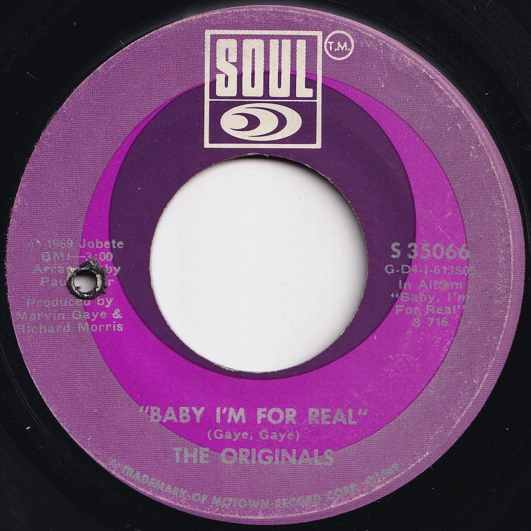 Originals - Baby I'm For Real / Moment Of Truth (7 inch Record / Used)