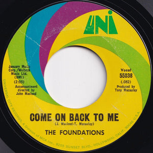 Foundations - Baby, Now That I've Found You / Come On Back To Me (7 inch Record / Used)