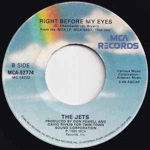 Jets - Crush On You / Right Before My Eyes (7 inch Record / Used)