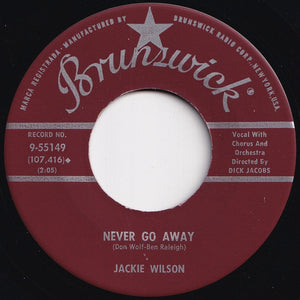 Jackie Wilson - You Better Know It / Never Go Away (7 inch Record / Used)