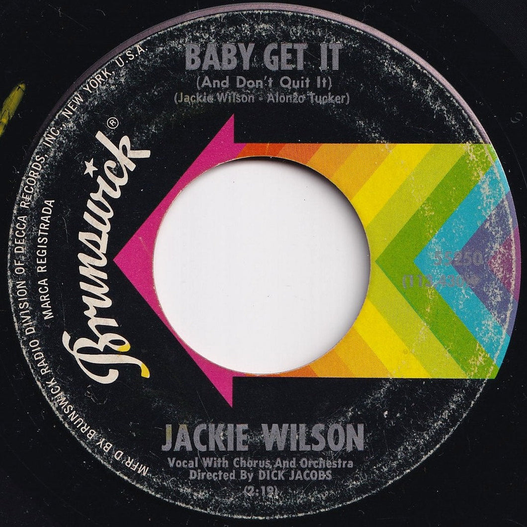 Jackie Wilson - Baby Get It (And Don't Quit It) / The New Breed (7 inch Record / Used)