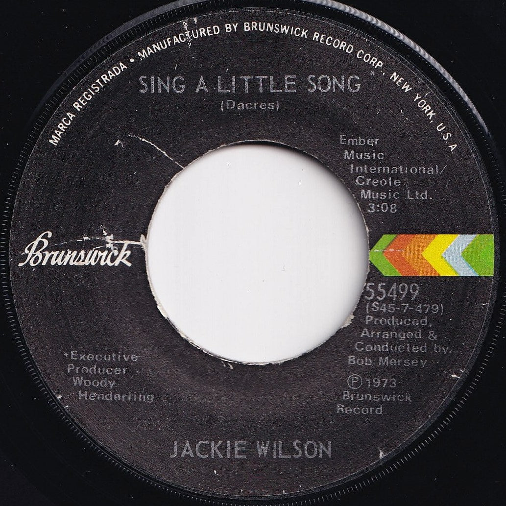 Jackie Wilson - Sing A Little Song / No More Goodbyes (7 inch Record / Used)