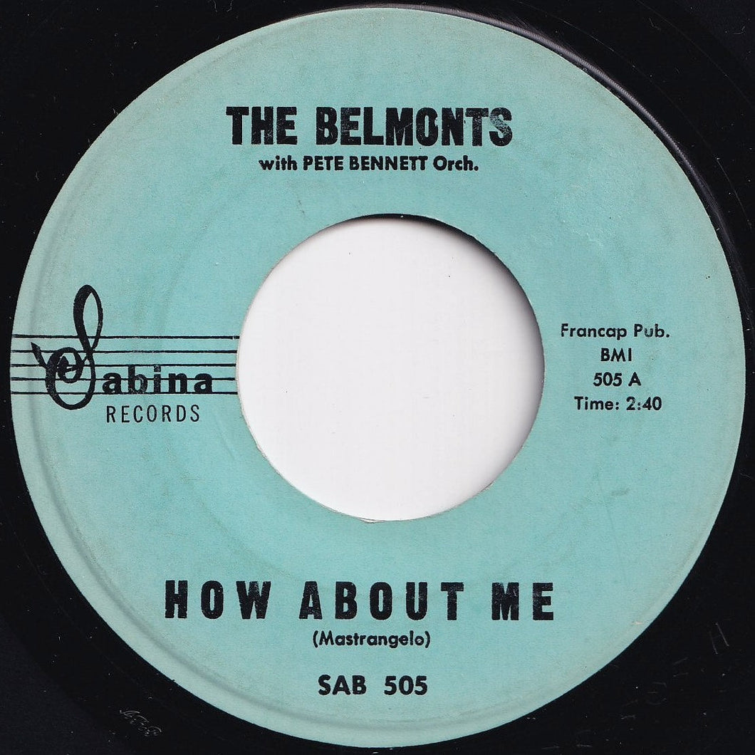 Belmonts - How About Me / Come On Little Angel (7 inch Record / Used)