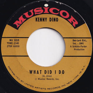 Kenny Dino - Rosie, Why Do You Wear My Ring / What Did I Do (7 inch Record / Used)