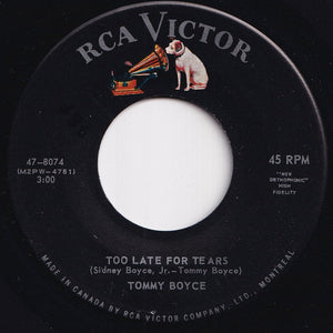 Tommy Boyce - I'll Remember Carol / Too Late For Tears (7 inch Record / Used)