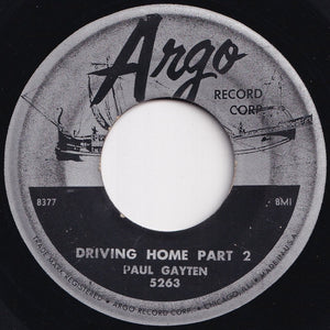 Paul Gayten - Driving Home (Part 1) / (Part 2) (7 inch Record / Used)