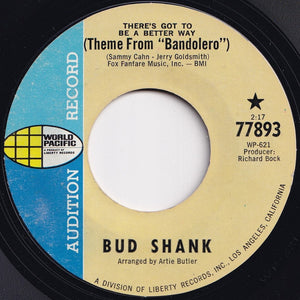 Bud Shank - (There's Got To Be A Better Way) Theme From 'Bandolero' / Tour D' Amour (7 inch Record / Used)