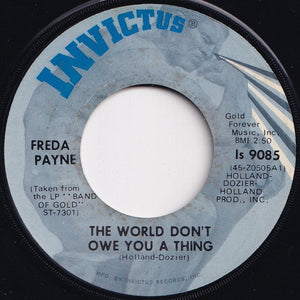 Freda Payne - Cherish What Is Dear To You (While It's Near To You) / The World Don't Owe You A Thing (7 inch Record / Used)