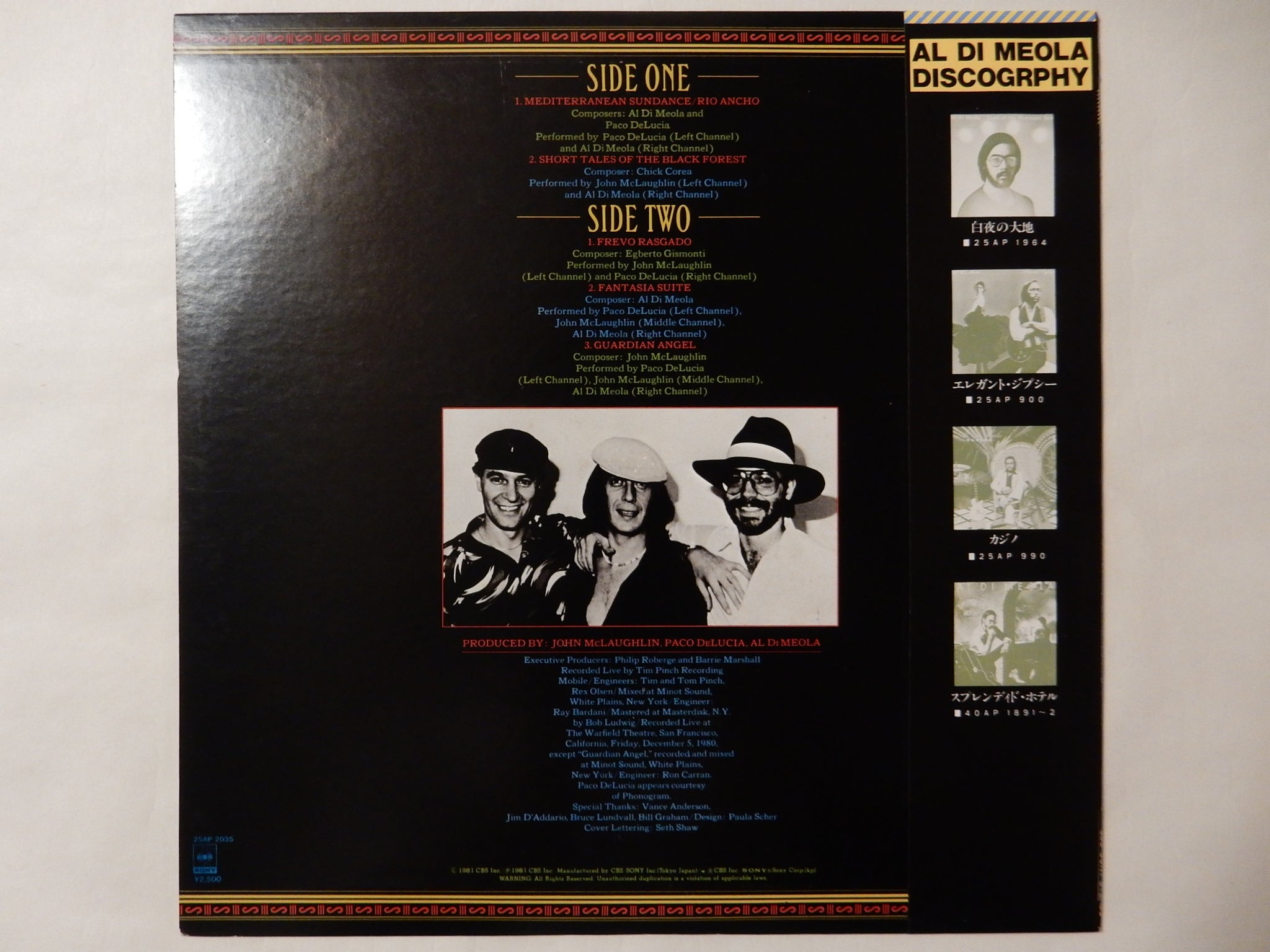 Al Di Meola - Friday Night In San Francisco (LP-Vinyl Record/Used 