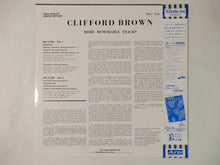 画像をギャラリービューアに読み込む, Clifford Brown More Memorable Tracks Blue Note BNJ 61001
