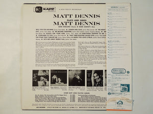 Matt Dennis - Plays And Sings Matt Denis (LP-Vinyl Record/Used)