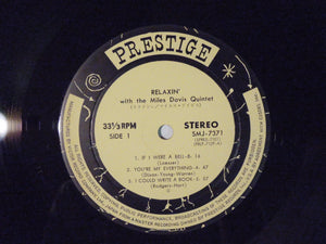 The Miles Davis Quintet Relaxin' With The Miles Davis Quintet Prestige SMJ-7371